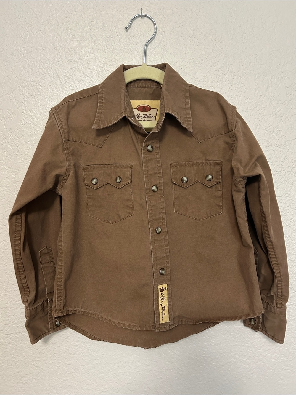 Larry Mahan Cowboy Collection Cotton Western Snap Long Sleeve Shirt